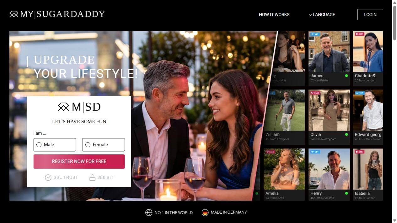 MySugarDaddy official website homepage